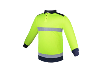 Safety work cargo shirt with reflective straps