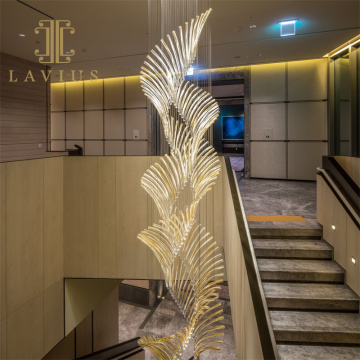 Extra Large Amber Haning Banquet Hall Chandelier Lighting