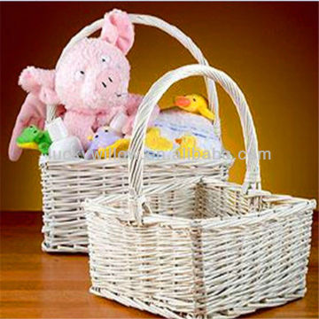squel wicker flower basket with handle