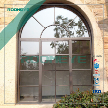 Aluminium with grill design arch window