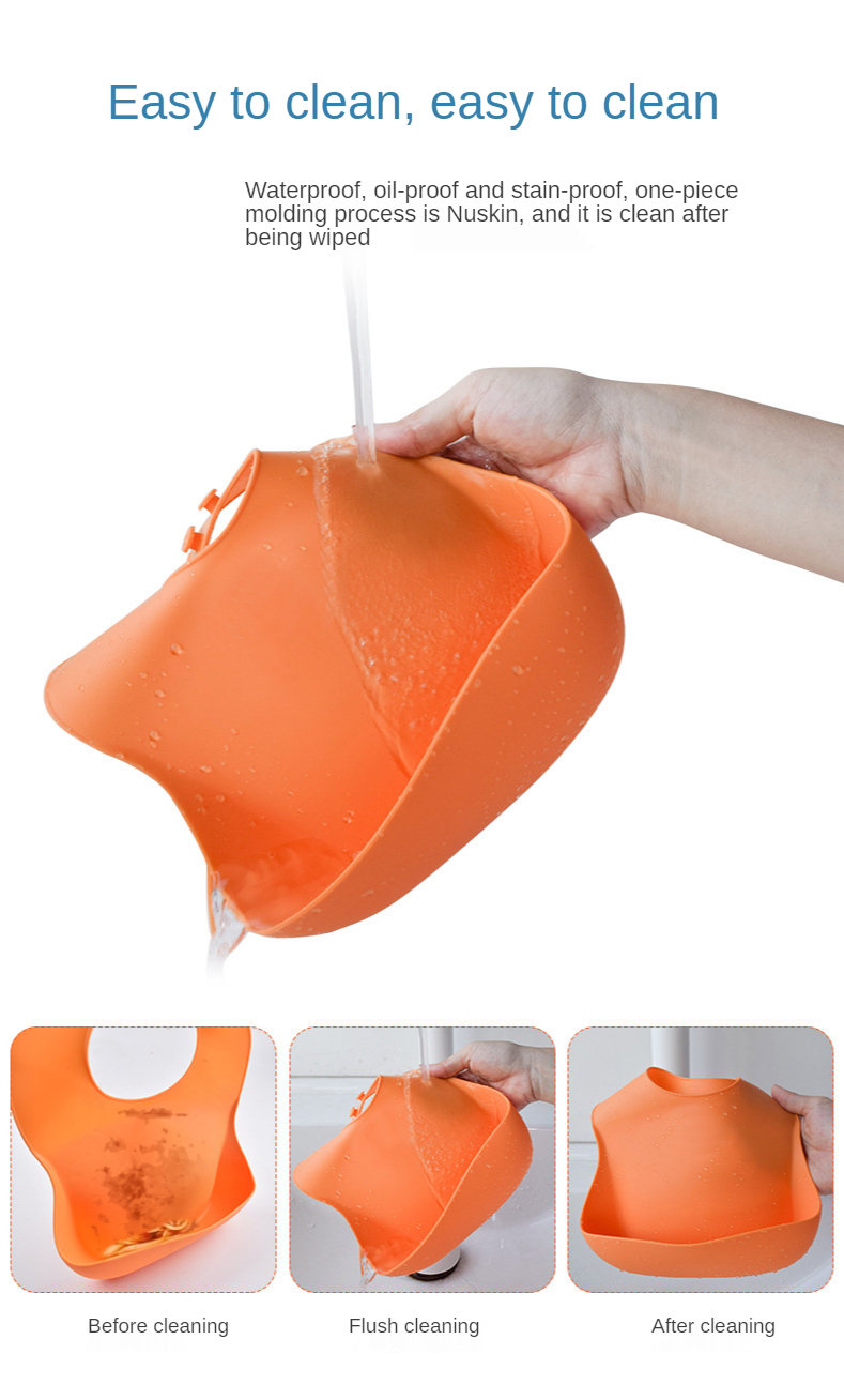 Modern BPA Free Silicone Bucket Bib Wholesale Waterproof Silicone Bib for Babies