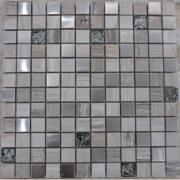 Marble Natural Stone Mosaic, Metal Mosaic, Glass Mosaic for Background Wall (M823045)