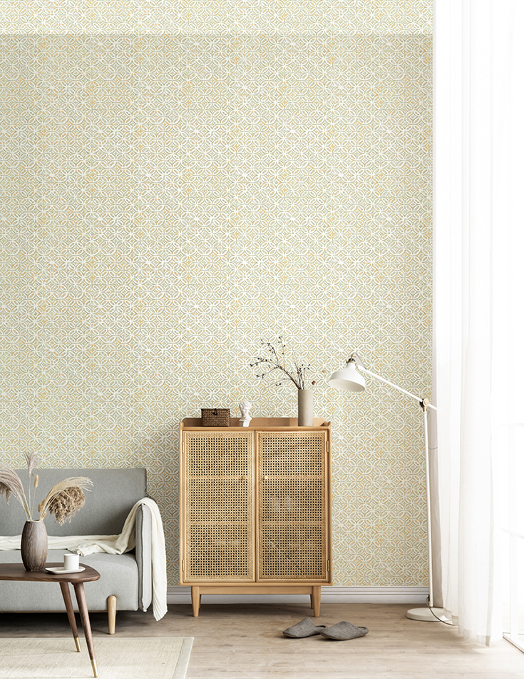 European style large flower non-woven wallpaper