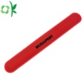 Red Slap Bracelet Silicone Printed Wriststrap with Ruler