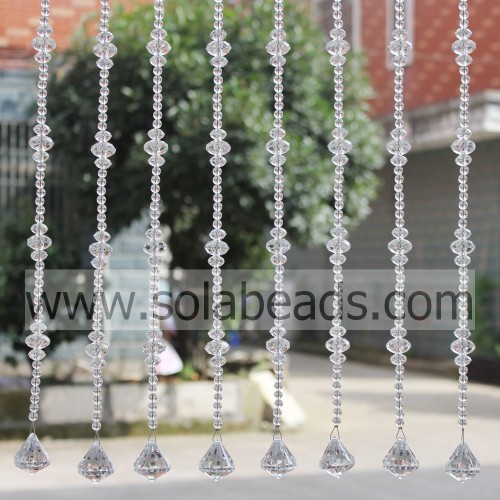 Choinka 22MM i 14MM i 8MM Wire Crystal Beading Garland Trim