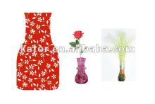 Foldable vase in red flower