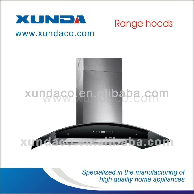 Auto Swift Black Glass Range Hood Cooker Hood