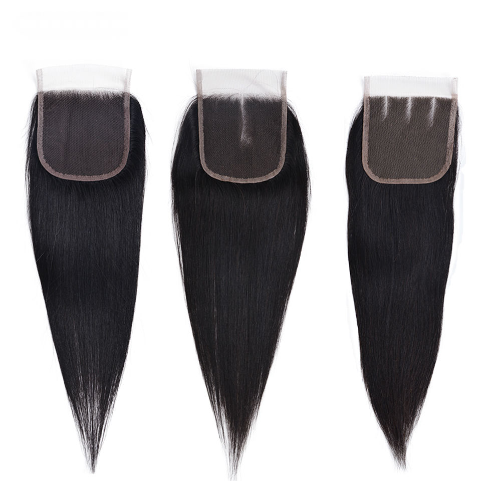 Usexy 10A Grade Cuticle Aligned Hair Weave Virgin Hair Silk Base Closure Raw Indian Hair Straight Lace Closure