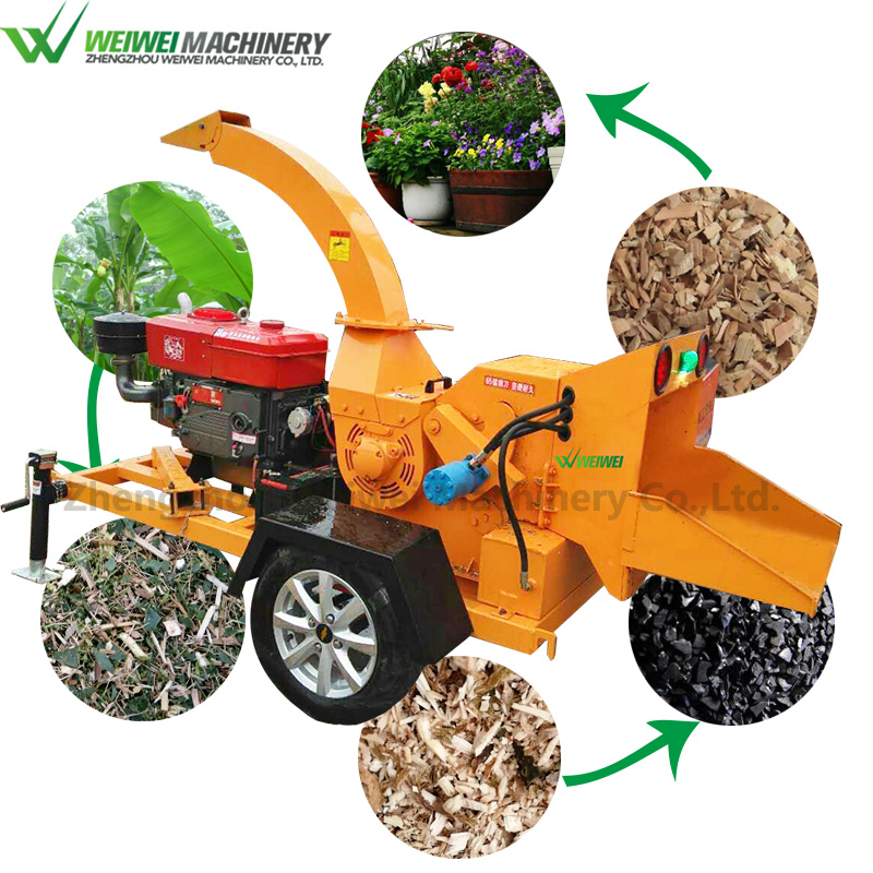 Weiwei capacity 1t chip making widely used high capacity tree branch shredder machine