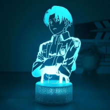 Levi Ackerman Acrylic 3D Lamp: An Attack on Titan Child Gift and LED Bedside Night Light for Anime Fans