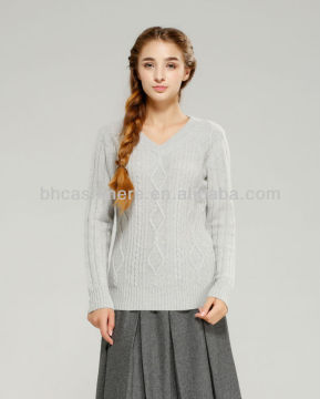 2016 women's pure cashmere sweaters V neck knitted sweaters pullover sweaters