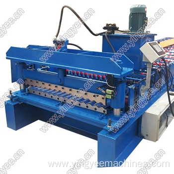 Corrugated Roof Sheet Machine Making The Sheet