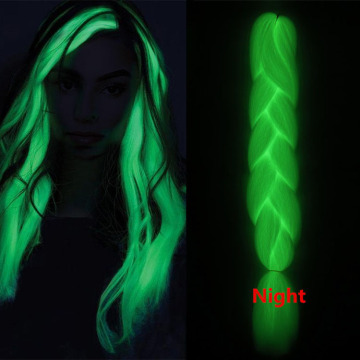 Jumbo Braid Hair Extensions Glowing In The Dark Colorful Synthetic Braid For Halloween Festival Cosplay Children Braid Hairstyle