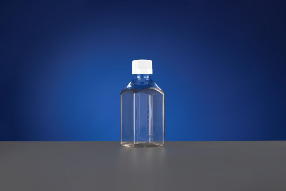 250 ml PETG négyzet alakú tároló palack csővel