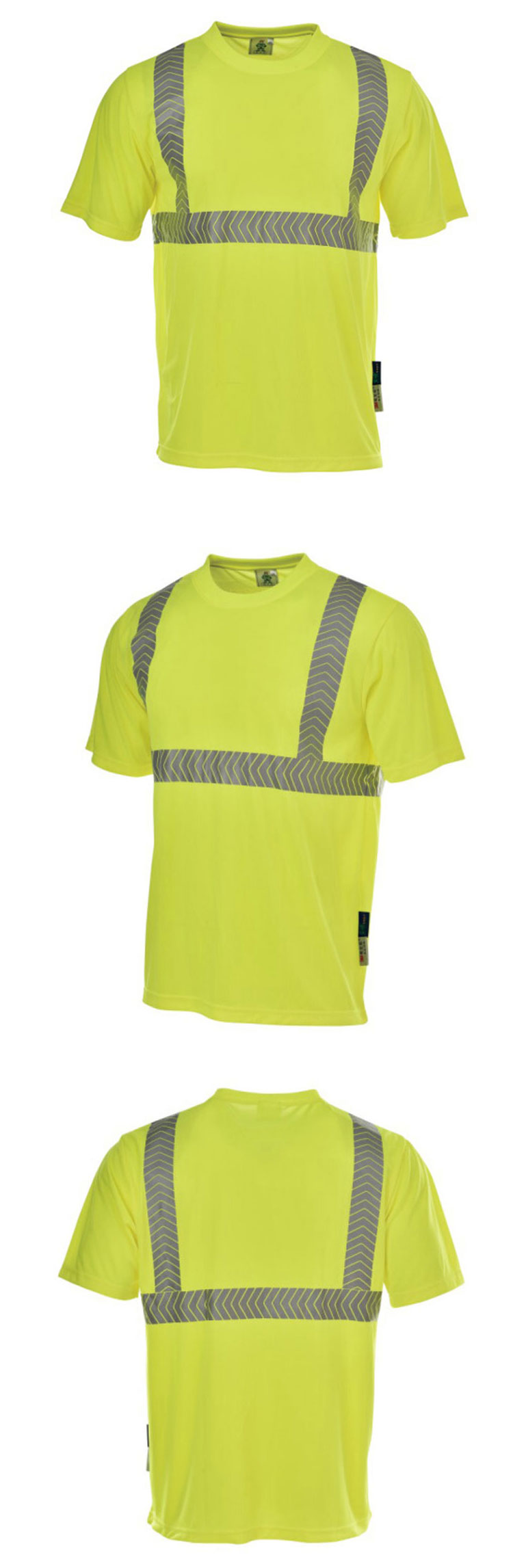 Customized logo high visibility reflective safety t shirt