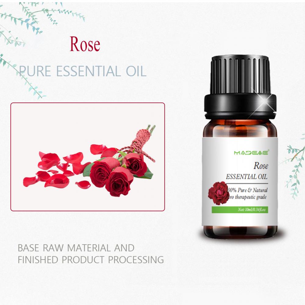 Massage corporel d&#39;huile essentielle de rose soluble pour les soins de la peau