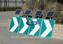 Solar LED chevron sign, Solar powered LED chevron guiding sign