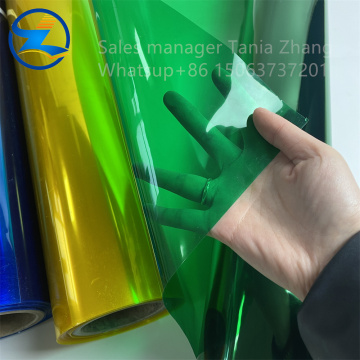 Glossy colored translucent PVC film