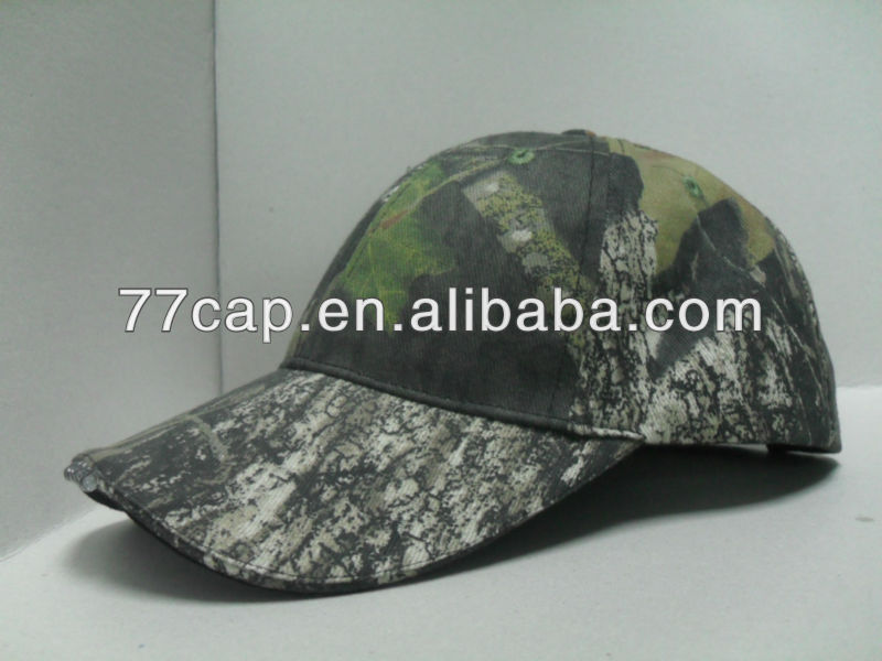 Camo Baseball Cap with 5 LED lights Built-in