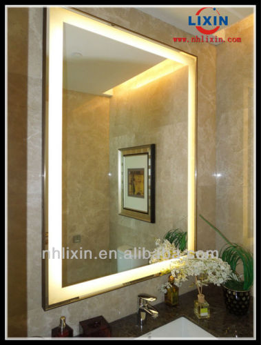 Hotel vanity square full length lighted mirrors LED lighted frame mirror wall decorativing