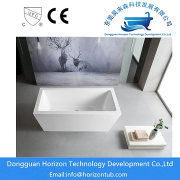 Rectangular stand alone bathtub