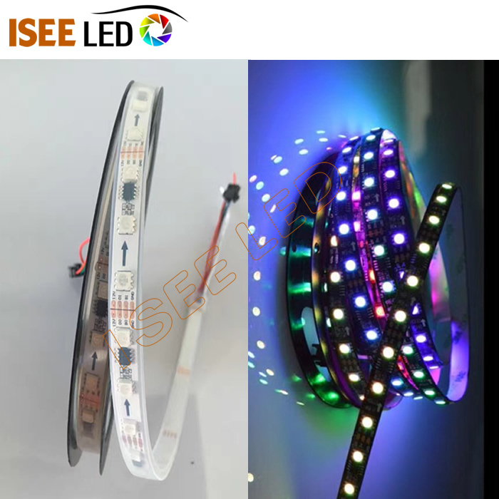 Црна боја SPI DVI дигитална RGB LED лента