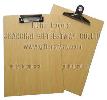 wood menu cover