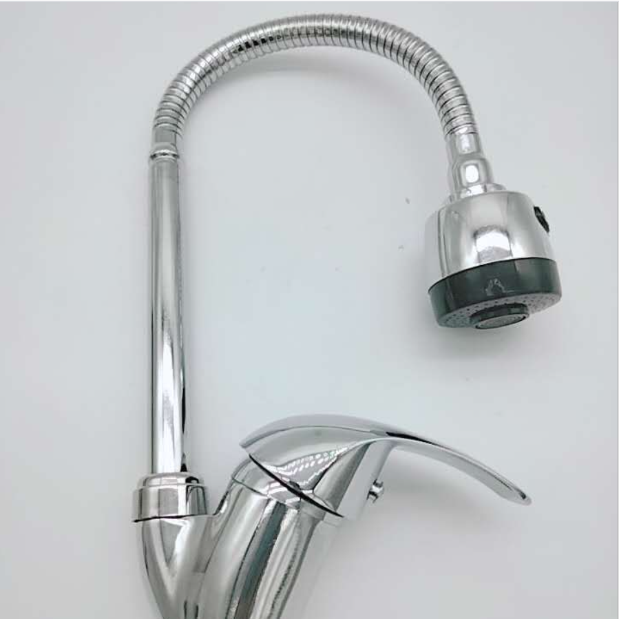 Высококачественный гибкий хромированный душ, кухонный латунный водопроводный кран, установленный на палубе смеситель для кухонной мойки