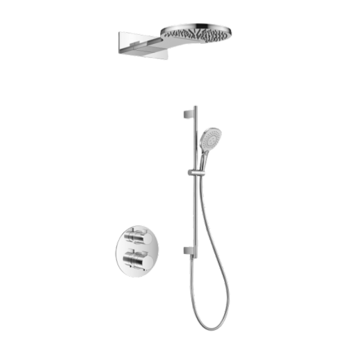 Thermostatic mixer shower with diverter