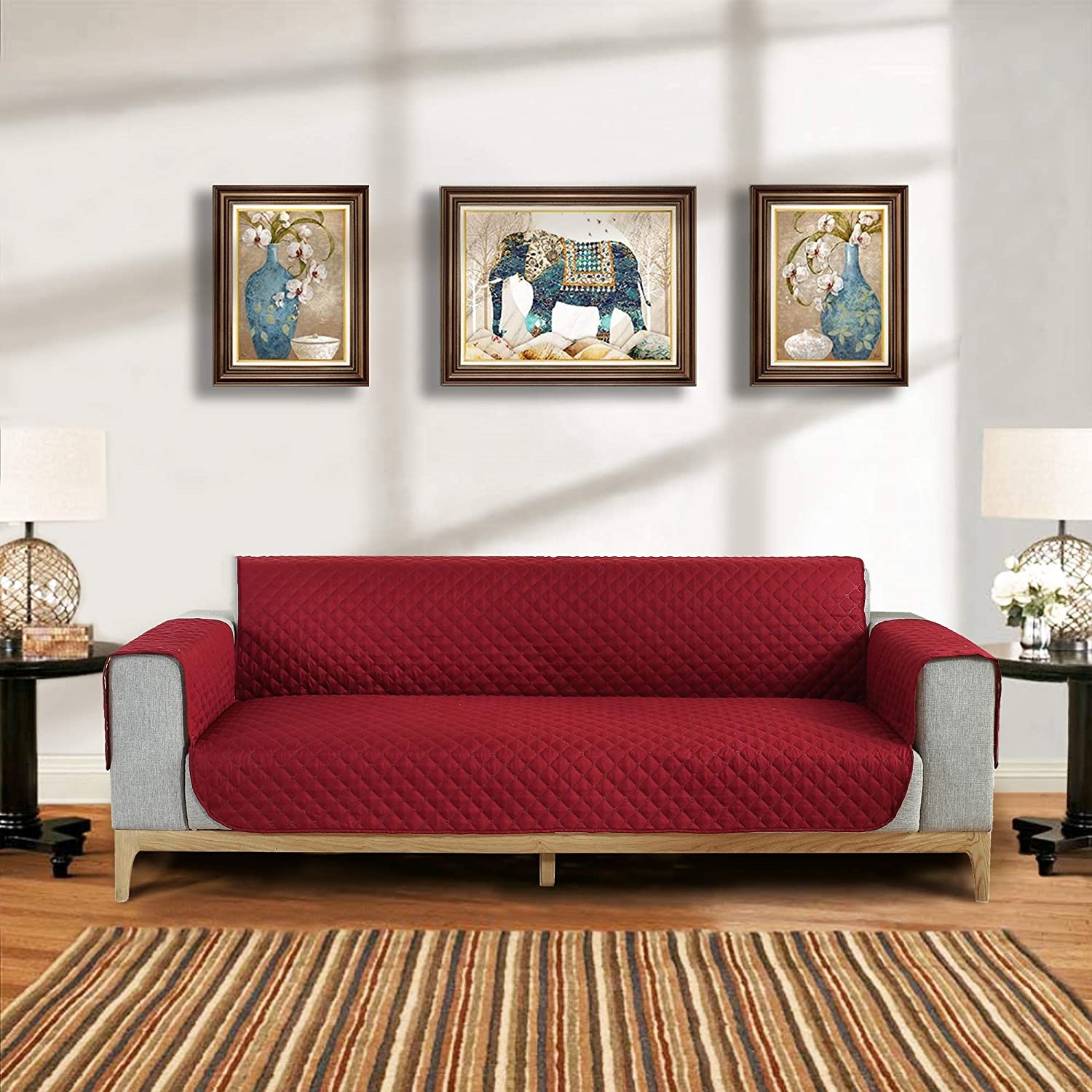 BSCI certificate factory waterproof microfiber fabric ultrasonic embossing sofa cover with water resistant