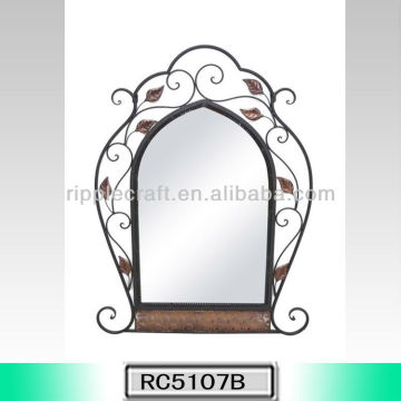 Semiellipse Iron Decorative Wall Hanging Mirror