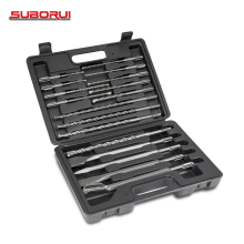 Borui SDS Plus Flat U-shaped Chisels and Drill Bit Set for Concrete and Masonry