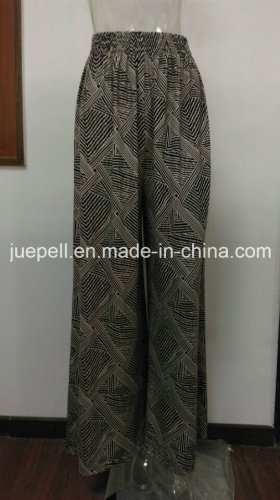 Ladies Knit Rayon Wide Leg Long Pants