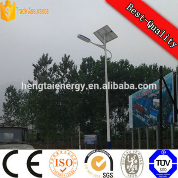 galvanized solar lighting pole, LED solar lighting pole, solar panel battery lighting pole