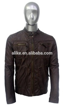ALIKE men jacket pu leather jacket bulk wholesale jacket
