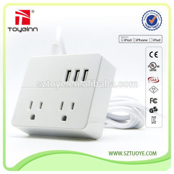 5V 3A USB Port Fire resistan Power Strip Socket