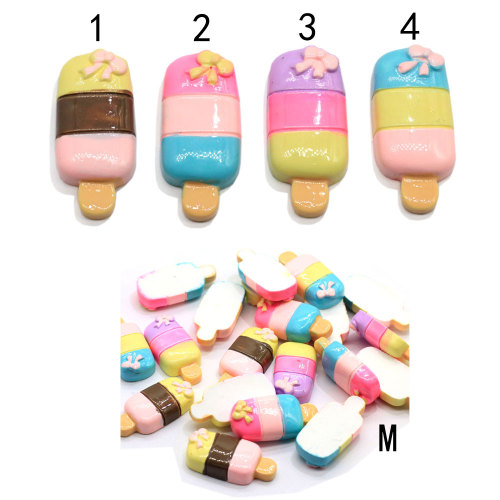 Groothandel Kleurrijke Popsicle Resin Craft Simulatie Zoete Zomer Voedsel Kawaii Ornament Charms Plakboek Maken Haarspeld Accessoire