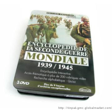 High Quality DVD tin case for movie,holding  2-5  DVD