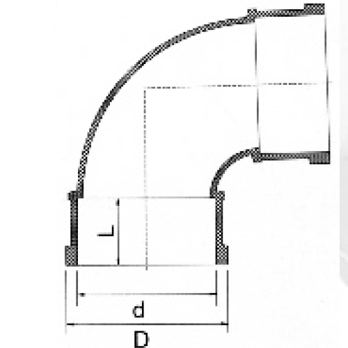 Din Drainage Upvc Elbow 90 ° Grey Color