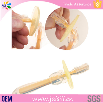 new 2016 BPA free silicone baby bendable toothbrush