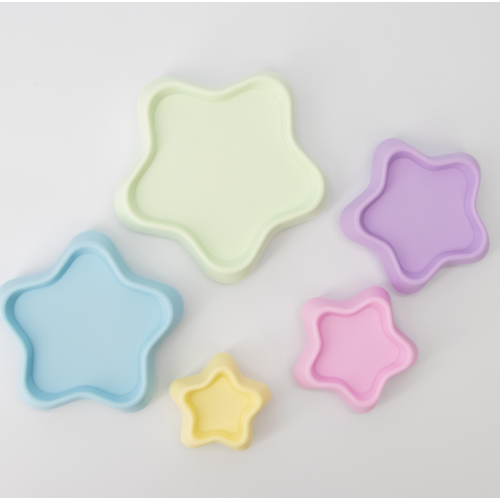 Silicone Star Baby Stacking speelgoedbouwstenen