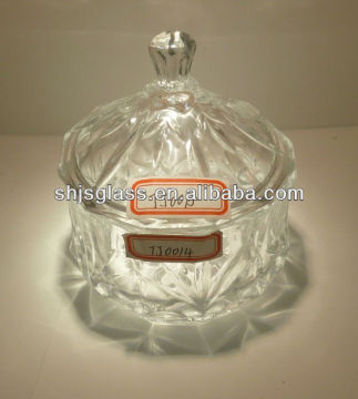 glass covered candy dish