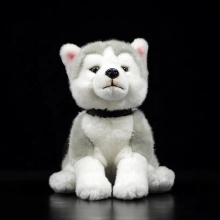 Lifelike Siberian Husky Plush Toy