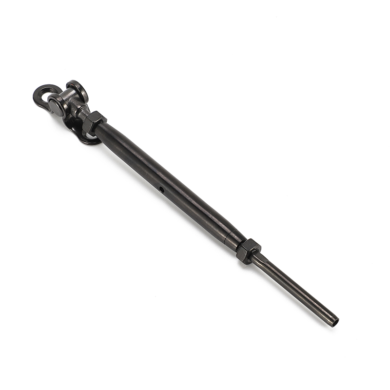 Black oxide rigging screw with swage & Deck Toggle-2