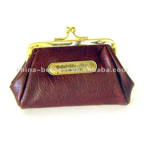 Leather Flower Coin Purse