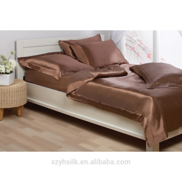 100% Natural 19mm pure silk bedding sets/silk plain dyed sheet sets OEKO certificate China manufacturer