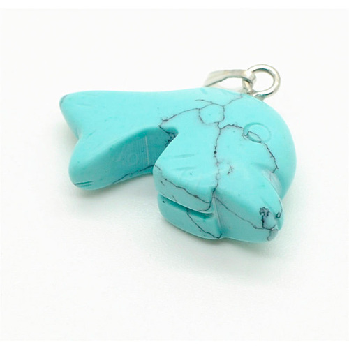 Dolphin Shape Turquoise pendant