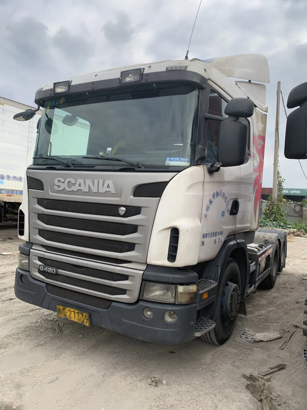 Used Scania G420 Red Trucks Tractor 10 Wheel Trailer Head for Sale with Large