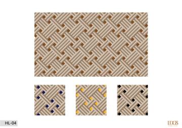 Flat Leather Stacks With Weave Pattern