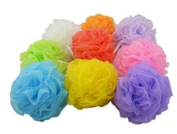 Colored nylon bath ball